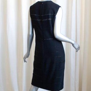 NWT Donna Karan Black Label Cashmere Beaded Midi Dress